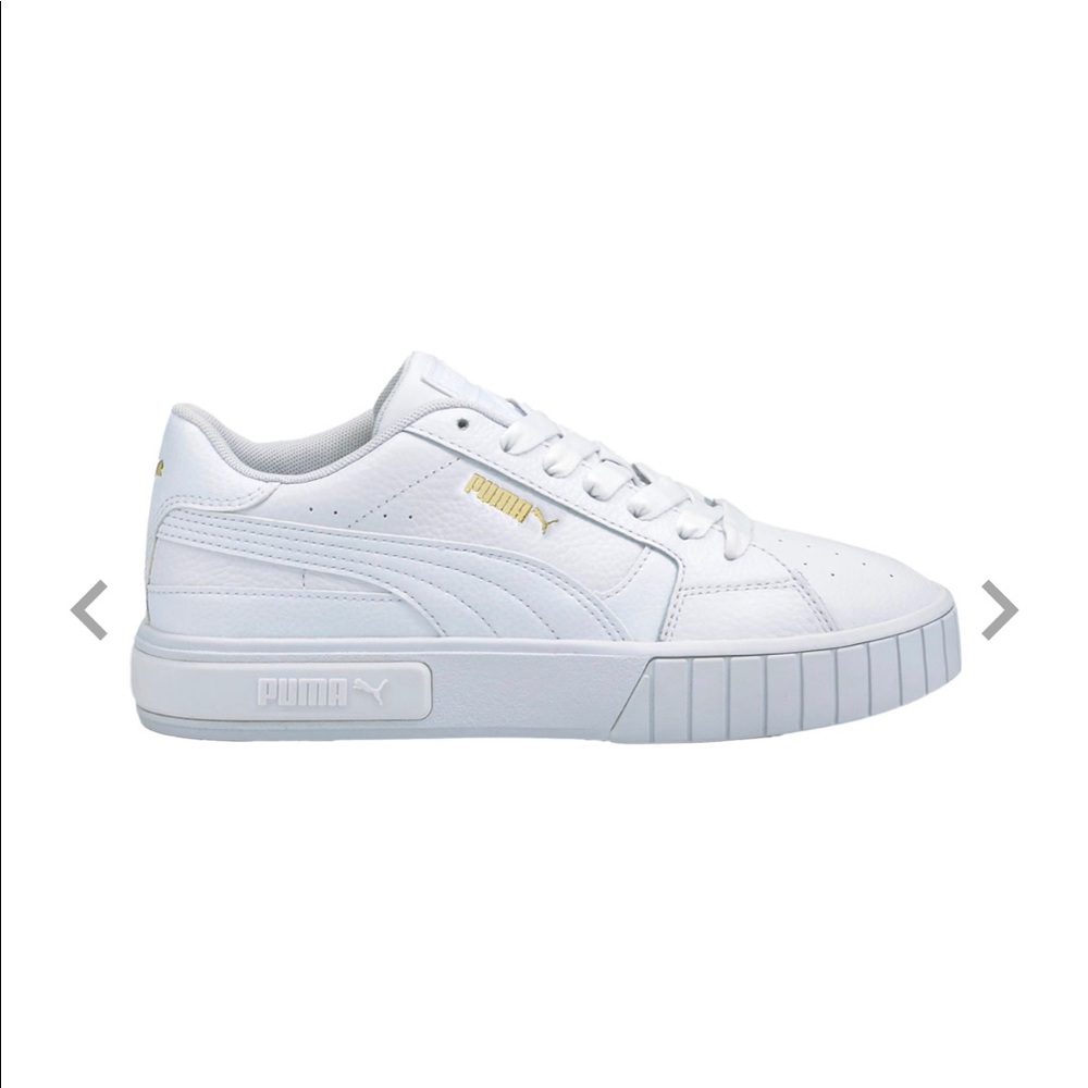 PUMA Women's Cali Star Shoes Size 8.5 White and Gold